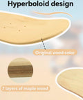 Close-up of Blank Skateboard Decks 31 By 8 Inch Four Pack 7 Layer Maple Double Tail Boards For Art, showing wood layers.