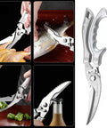 Heavy Duty Kitchen Scissors Poultry Shears Stainless Steel With Safety Lock For Bone Cutting And All Purpose Kitchen Prep Cut Fish Meats Veggies And More Like A Pro In The Kitchen, stainless steel