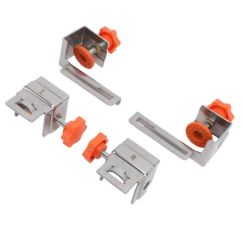 Heavy Duty Drawer Panel Fixing Clamps Set 2 Pairs Stainless Steel With 410 Gasket Rock Solid Clamping Tool For Large Drawer Install Keeps Front Flat And Aligned During Panel Fit