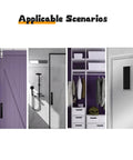 2-Pack Self-Stick Sliding Door Pull Handles with Adhesive for cabinets, drawers, windows, barn doors, and pocket doors shown installed