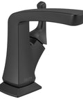 Sleek Matte Black Vesna Bathroom Faucet With Drain Kit Included Fits Single Hole Or Three Hole Four Inch Configurations Easy Install