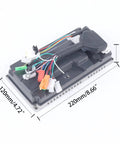 Premium 3000W Sine Wave Controller For Electric Bikes 60V To 72V Brushless Motor Upgrade with dimensions and wiring.