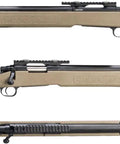 CYMA USMC M40A3 Cycling Action Airsoft Rifle Desert Finish Gun Only Package 500 FPS No Optics Included, side view