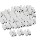 100 Pieces Spring Wire Connector Electrical Cable Clamp Terminal Block Connector Push In No Fuss Easy To Install in white