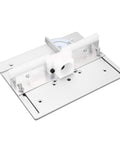 Slick Aluminum Router Flip Board With Heavy Duty Plastic Backer For No Sweat Bit Swaps On Table Saw Lift Plates and Awesome Woodworking Projects - top view showing precision design and adjustment features.