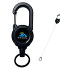 Beefy Heavy Duty Retractable Keychain With Multitool Carabiner Badge Holder And Id Clip Upgraded 58 Cm Stainless Steel Cord