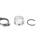 Beefy V Band Flange Clamp Kit For Turbo Upgrades HX35 HX35W HX40W Aircraft Aluminum Weldable Heavy Duty Turbocharger Accessory