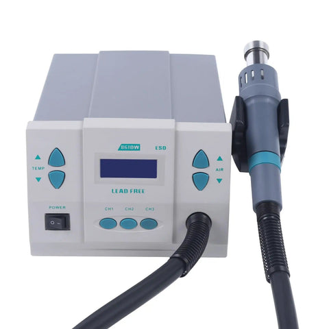 1000W Hot Air Rework Station With Auto Sleep Mode, Pro Grade Fast Heat Soldering Gun And Digital LCD, front view