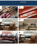 Mini Wood Lathe Machine For DIY Home Workshop showing bead polishing and woodturning on aluminum alloy base, silver finish.