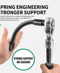 Half Inch Flexible Shaft Extension For Torque Socket And Ratchet, Bendable Accessory For Hard-To-Reach Bolts, demo image