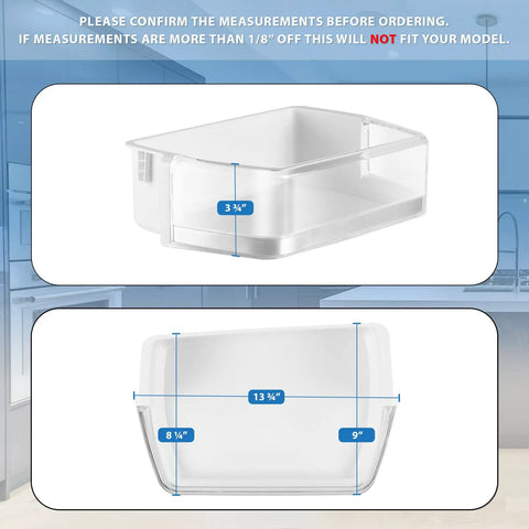 Easy Install Right Door Bin Assembly Guard For Samsung Refrigerator DA97-08406A DA97-08406C with measurement details