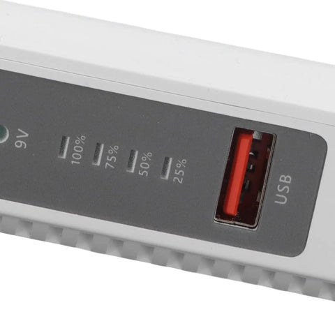 Mini Ups Battery Backup For WiFi Router And Modem 8000 Mah Uninterruptible Power Supply showing battery level indicators and USB port.
