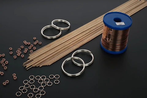 1 Lb Value Pack 5 Percent Silver Phosphor Copper Brazing Rods BCuP-3 For Welding 0.050x1/8x19.25 Inch displayed on table