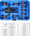 Pro-Grade Motorcycle Blind Bearing Extractor Puller Kit 8-25mm, 10-Piece Inner Bearing Removal Set in blue case
