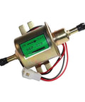 12 Volt Universal Electric Fuel Pump HEP02A Low Pressure Inline Assembly with wiring and IN/OUT label for fuel delivery