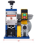 Top Pick Electric Wire Stripping Machine 180 Watt Auto Copper Cable Peeler 10 inch, safety labels visible, aluminum alloy build.