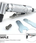 Smooth Operator 90 Degree Pneumatic Die Grinder Kit features 25000 RPM air motor and metal wrenches for versatile usage.