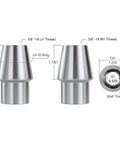 Five Eighths Inch Heim Joint Rod End Kit With Left And Right Hand Threads, Jam Nut, Tube Adapters For 0.790 Inch ID Tube, Heat Treated Chromoly, Hard Chrome Plated Finish, Heavy Duty Performance, Max Load 17,955 Lbs. 5/8 in LH/RH thread adapters