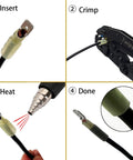 Get That Wiring Done Right With This Sick 550Pc Heat Shrink Wire Connector Kit Featuring Color Coded Waterproof Crimp Terminals For Easy Gauge Id And A Snazzy Crimper Tool Perfect For Any Auto Or Home Electric Fix Up, insert crimp heat done