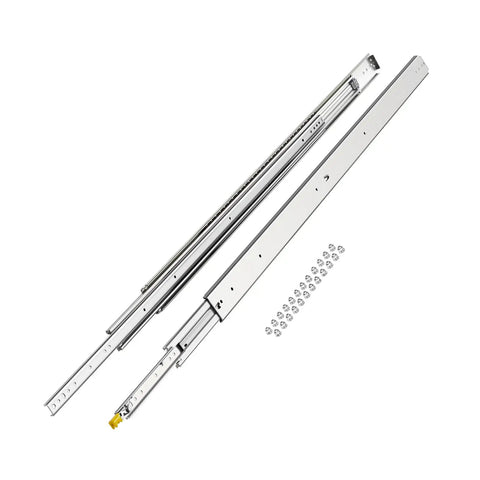 Beefy 60 Inch Heavy Duty Drawer Slides With Locking Full Extension Side Mount Ball Bearing Rails 500 Lb Capacity Galvanized Finish For Rust Resistance