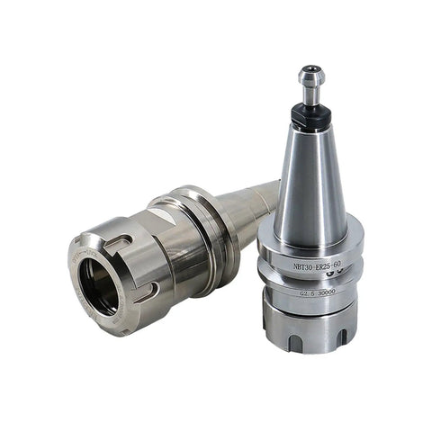 No Nonsense Heavy Duty Dynamic Balance Collet Chuck Bt30 Iso30 Tool Holder With Er16 Er20 Er25 Er32 Nut And Quick Swap Lengths 45 To 100 For Cnc Machine Atc Spindle Rig, showing BT30 collet and ER25 holder.