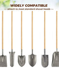 Beefy 55-Inch Black Locust Shovel Handle Replacement with various shovel heads, extra long hardwood, garden tools, 1.4 Inch Diameter, 2 Pack