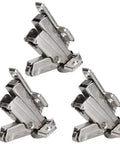 Hydraulic Soft Close Cabinet Hinge With Copper Core Damping System For Quiet No Slam Closings Fits Corner And Wall Cabinets Durable And Easy To Install Includes 3 Sets Hardware Accessories, showing three hinges