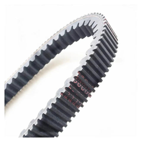 Premium Auto Transmission V Drive Belt For Kymco Downtown 350 close-up showing textured rubber and metal edge for durability.