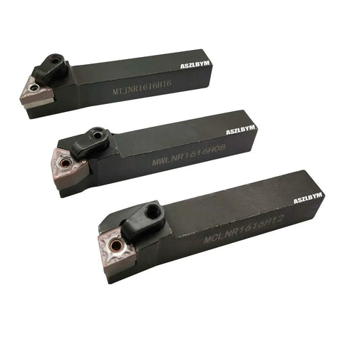 5/8-Inch Excircle Lathe Tool Holder Set with Indexable Carbide Inserts MTJNR1616H16 MWLNR1616H08 MCLNR1616H12