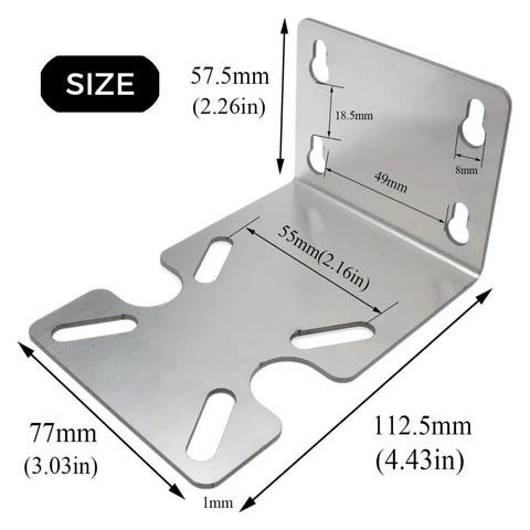 Two Pack Stainless Steel Water Filter Housing Brackets For 10 Inch And 20 Inch Systems dimensions and design details