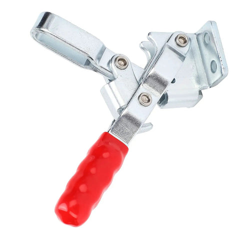 Heavy Duty 150kg Quick Release Toggle Clamp With Ergonomic Joystick Control For Precise Metal Plate Clamping In Machining Welding And Fabrication For Home Shop And Industrial Use, red handle