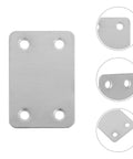 Stainless Steel Flat Plate Brackets 48 Pack, 1.1mm Thick With 5mm Holes, Heavy Duty Corner Shelf Braces, close-up view