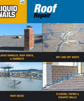 Roof Sealant RR808 For All Weather Leaks And Ice Damage, repairing loose shingles, vents, chimneys, roof decks, and wet roofs