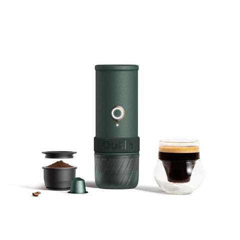Pocket Size Portable Espresso Machine For Travel And Camping With Self Heating Mini Coffee Maker For Ground Coffee Or NS Capsule Adapter Adventure Ready Espresso On The Go For Hikes And Backpacking