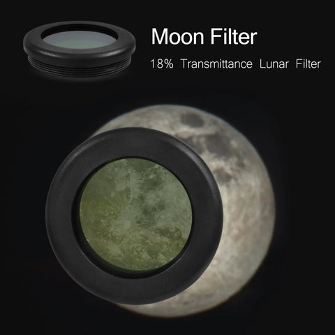 Complete Telescope Eyepiece Set For Beginners with Moon Filter and Moon View for Easy Stargazing