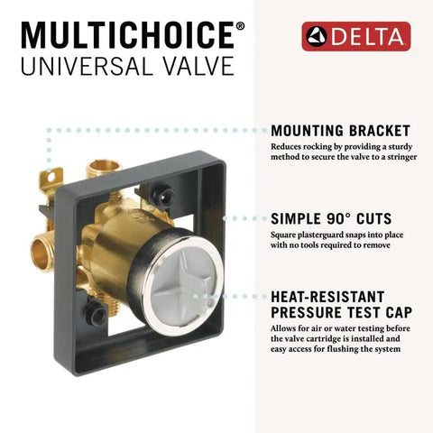 Universal Tub And Shower Valve Body For Easy Trim Upgrades MultiChoice Compatible With Mounting Bracket Diagram