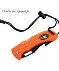 Foldable Dive Knife With Wrist Lanyard Saltwater Resistant For Scuba Diving Spearfishing Fishing Hunting And Camping Gear