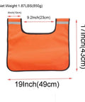 Off Road Winch Weight Bag For Recovery, Heavy Duty PVC Rope Dampener Blanket With Pocket, Safety First, Light Orange Color, 17x19 inches