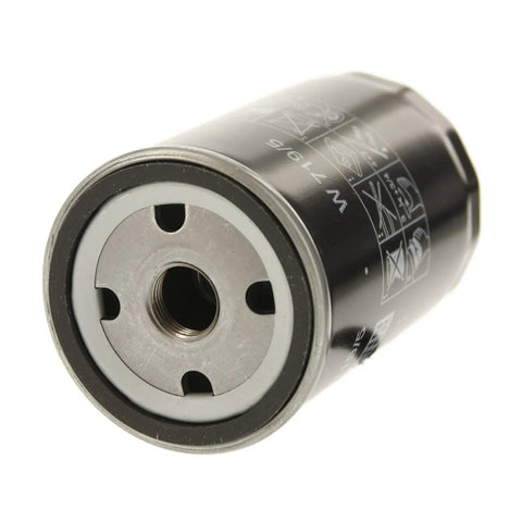 Straight Up Heavy Duty Spin On Oil Filter For Air Compressors showing bottom view with threaded opening for fitting.