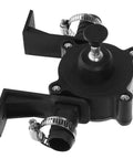 Compact Mini Self Priming Pump For Cordless Power Drills That Transfers Liquids Fast While Delivering A No Sweat Setup For Backyard Irrigation And Daily Home Tasks, black plastic body with attachments.