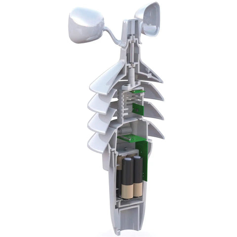 Internal view of Notos 3N1TXC 3 In One Wireless Weather Sensor With Wind Speed Temperature And Humidity 433 MHz Transmission.
