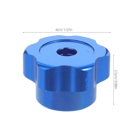 Round Wheel Handwheel Replacement For Exterior Faucet And Outdoor Spigot, Aluminum Alloy Knob With 6.6mm Square Hole, blue knob