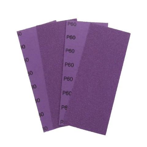 Grab This Sweet 20-Pack Of 9x36 Inch Wet Or Dry Purple Sand Sheets For Wood Furniture Cars And Workshops With Grippy Grip Grits, P60 grit sanding sheets.