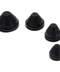 Black Synthetic Rubber Hole Plug Grommet Kit For Wire Protection And Cable Management Durable Wall Grommets For Drywall PVC Piping Plumbing And Gas Tanks Flexible Re Sealable Rubber Rings For Wires Diy Workshop Use, 4-piece set