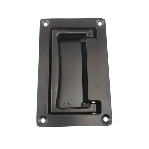 Recessed Zinc Alloy Pull Handle for Cabinets and Containers Black Flush Mount Door Handle 4.37 Inch Long Rust Resistant