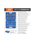 Clmxmt Heavy Duty 75 Piece Ratchet Kit With Star Bits Hex Sockets Torx Adapters Phillips Screwdriver Set For Auto Repair And Handyman Jobs That Totally Rock Your Workflow Today, blue case