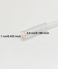 Close-up view of Y Type Silicone Vacuum Hose with dimensions for Butt Vacuum Therapy Machine Universal Fit For All Cup Sizes 83.27 Inch Long Replacement Tube For Cupping Therapy Accessories Fits 150ml To 3000ml Cups