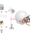 Durable Zinc Plated Alloy R Clips With Nickel Plated Screws Nuts And Rubber Gaskets For Football Helmet Repair Kit illustration