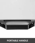 Real Deal Heavy Duty Digital Scale Built Like A Tank For Pets And Livestock With Roomy Stainless Platform And Slip Resistant Rubber Mat showing portable handle detail.