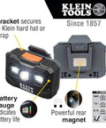 Rechargeable LED Headlamp for Hard Hats, 300 Lumen Work Light with All Day Runtime, 3 Modes, Magnetic Mount, bracket